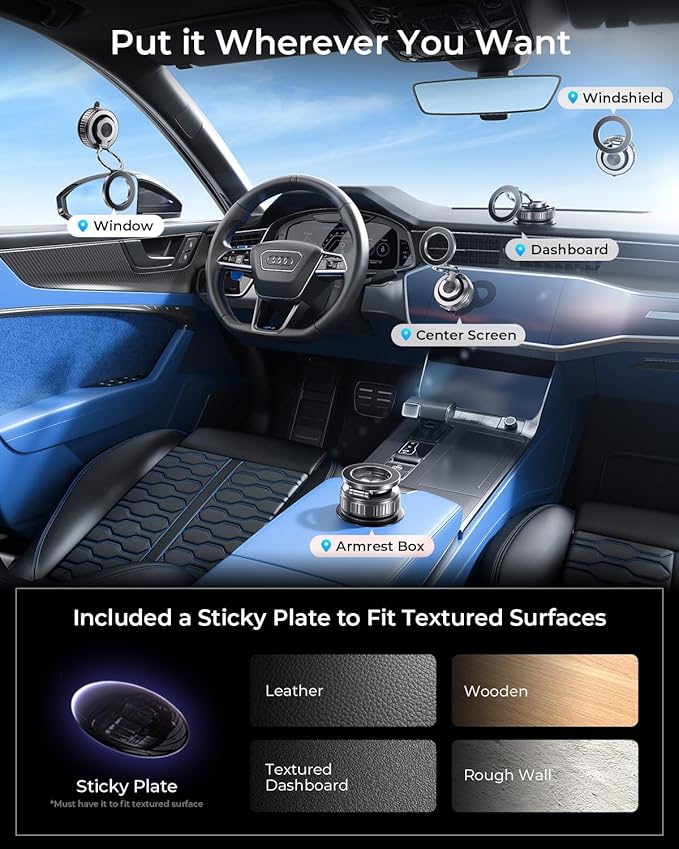 DIMONCOAT 2026 Upgraded Metal Vacuum Magnetic Phone Holder for Car [109LB Suction+2800gf Magnetic], 360° Magsafe Car Mount Suction Cup Phone Mount, Foldable Car Phone Holder for iPhone 17/16 Pro Max