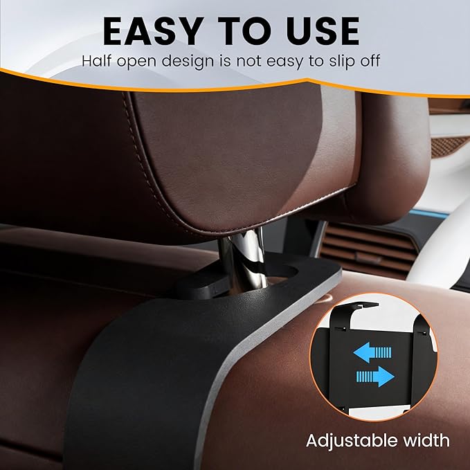 Car Seat Back Storage Box, 2026 New 3-in-1 Multifunctional Car Back Seat Organizer with Cup Holder, Tissue Box, Trash Bin & Hooks for Hold Phones, Snacks, Drinks, Handbags (Black)