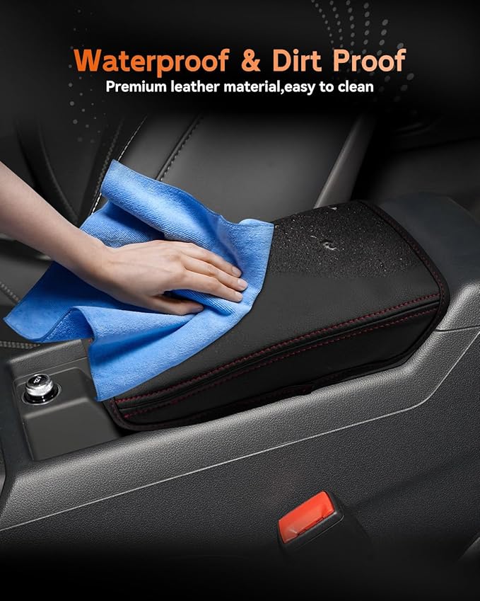 CDEFG for 2017-2025 Audi A4 Center Console Cover Armrest Box Cover for A4 (Premium, Premium Plus, Prestige) 2020 2021 2022 2023 2024 2025 Accessories Console Arm Rest Protector