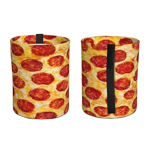 Funny Pizza Car Trash Can Garbage Cans Foldable,Cute Hanging Car Organizer and Storage Bag Leak Proof, Auto Back Seat Trash Bin Universal for Truck, SUV, Outdoor Travel