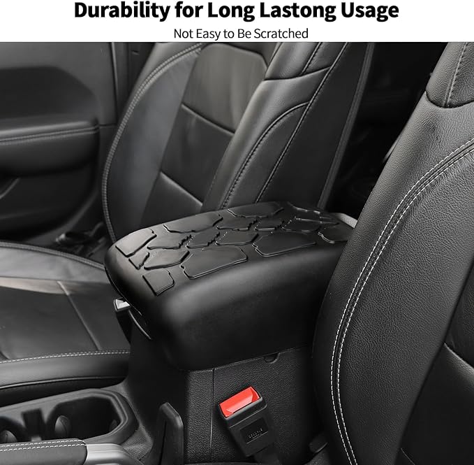 Center Console Armrest Cover Fit for 2018-2024 Jeep Wrangler JL JLU & Jeep Gladiator JT, Armrest Storage Soft Mat Pet Antiscrach Mat Cover