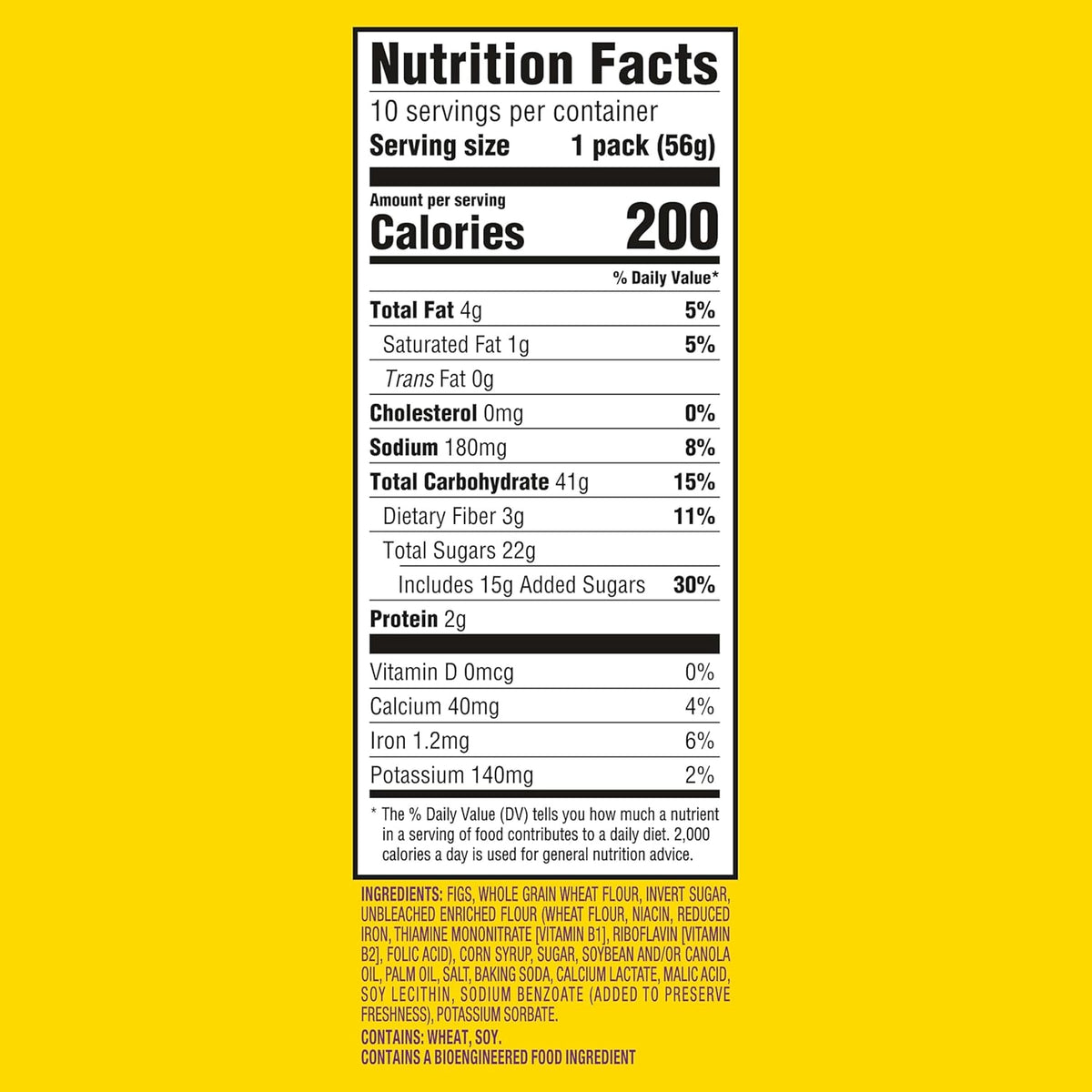 NEWTONS Soft Baked Real Fruit Fig Bars, Fig Cookies, 40 Snack Packs (2 Cookies Per Pack, 4 Boxes)