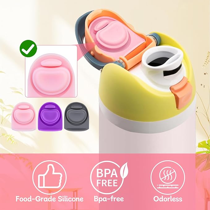 3pcs Replacement Rubber Stopper Seal Compatible with Owala FreeSip 24oz 32oz,Water Bottle Lid Cap Silicone Seal Parts for Owala 16/19/24/32/40oz Spout Gasket Mouthpiece Piece Accessories B3S3