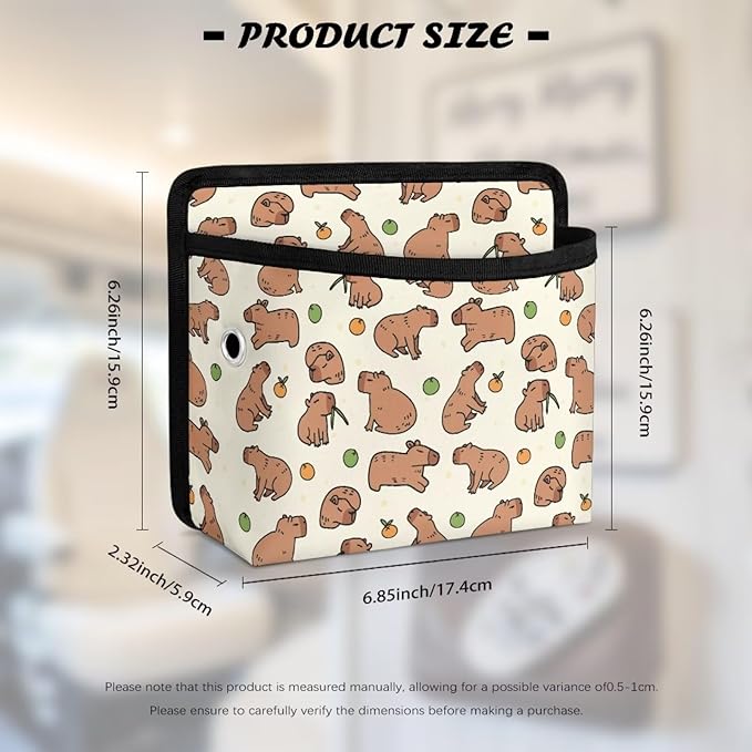 Capybara Car Organizer Storage Between Seats Front Back Seat Storage Pocket for Car Universal Auto Console Door Window Storage Bag for Interior Organizer Holder for Phone Sunglasses