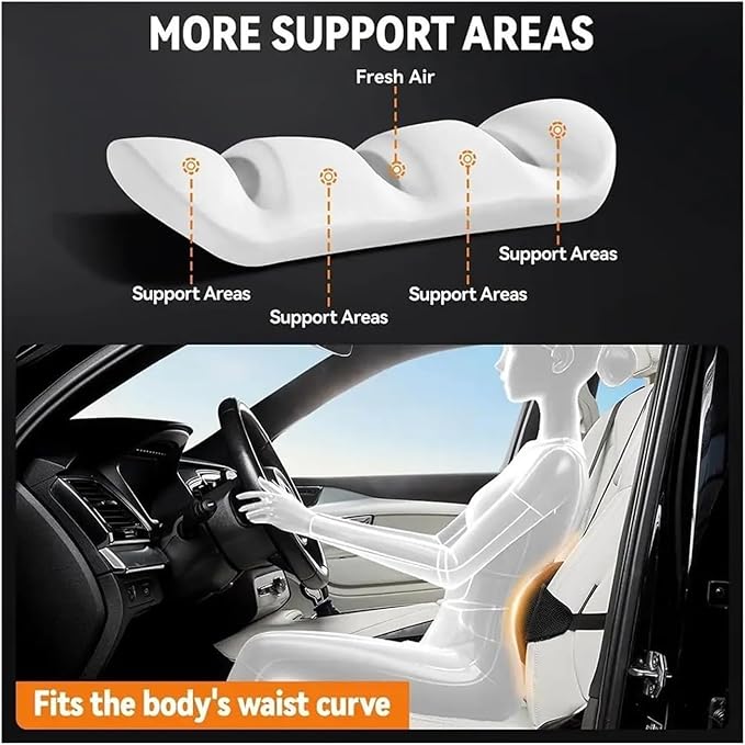1 Piece Automotive Seat Lumbar Support Pillow for Chevrolet Equinox EV SUV 2024 2025 2026, Driving Lower Back Cushion Ergonomic Orthopedic Posture Rest