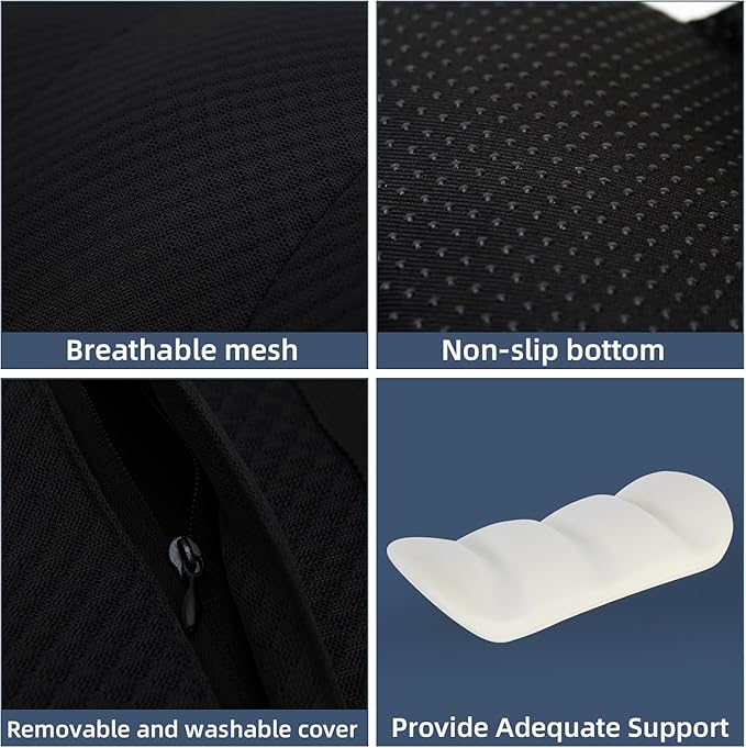 1 Piece Automotive Seat Lumbar Support Pillow for Honda Civic Sedan/Coupe/Type R/Insight 2016-2021, Driving Lower Back Cushion Ergonomic Orthopedic Posture Rest