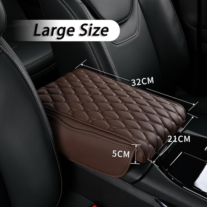 Car Center Console Cover for Volvo S40/S60/S70/S80/S90 234 964 P24 Y20 R TS AS Sedan, Thick Armrest Cushion Pad with Side Storage Pockets, Center Console Protector, Arm Rest Cover