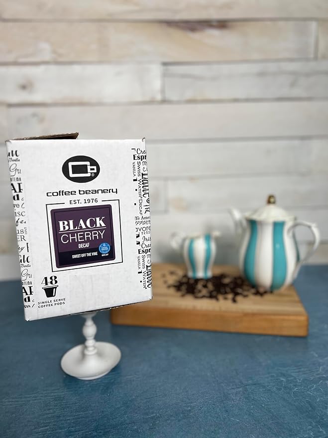 Black Cherry Decaf Coffee Pods by Coffee Beanery | 192ct Bulk Medium Roast Arbica Coffee
