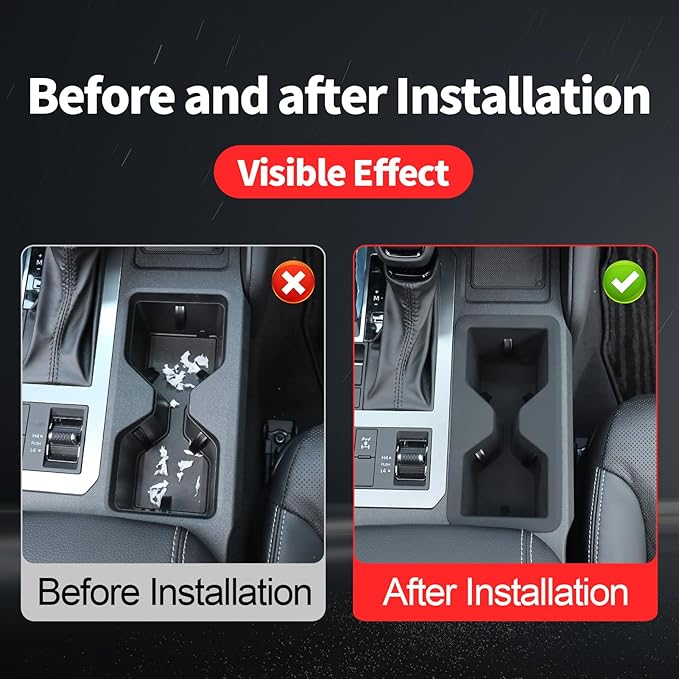 Car Interior Silica Gel Pad Decoration Suitable for 2024 2025 2026 Land Cruiser 250 1958 Prado Lc250 Central Control Water Cup Protective Pad Modification Accessories (Central Control Water Cup Mat)