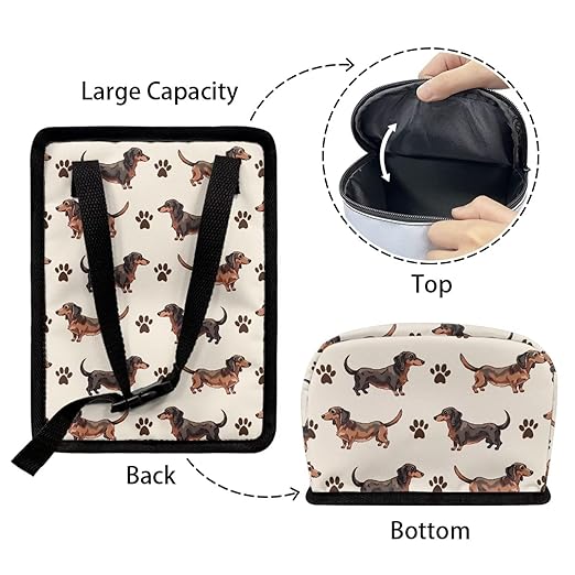 Dachshund Car Trash Can Leak Proof Hanging Garbage Bin for Back Seat Easy to Install Vehicle Trash Can Hanging Fashion Auto Interior Universal Fit Truck Automotive Most Cars