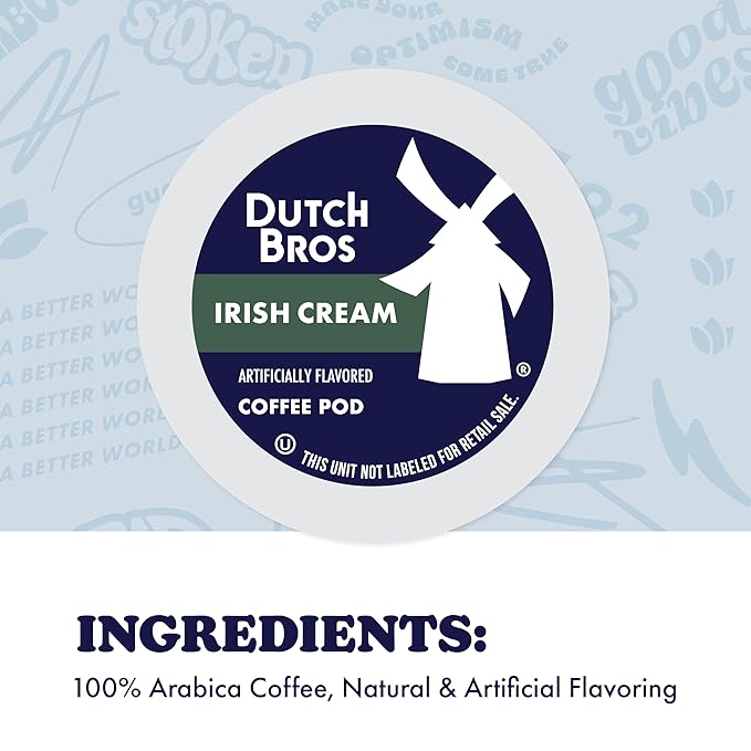 Dutch Bros Irish Cream Flavored Coffee inspired by Kicker®, 22 Count, Medium Roast, Single Serve Coffee Pods for Keurig K-Cup Brewers