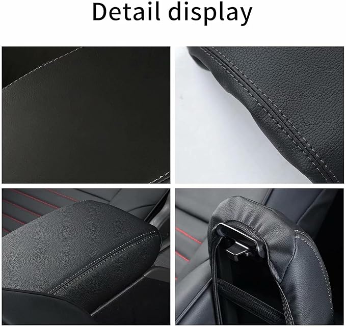 AOMSAZTO Armrest Covers for 2010-2013 Mazda Mazda3 Black
