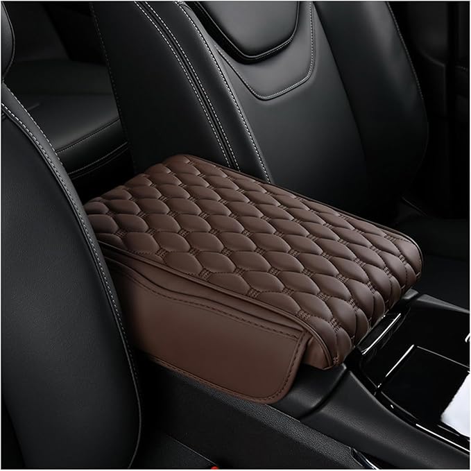 Car Center Console Cover for KIA Cadenza 1. Gen VG 2009 2010 2011 2012 2013 2014 2015 2016, Thick Armrest Cushion Pad with Side Storage Pockets, Center Console Protector, Arm Rest Cover