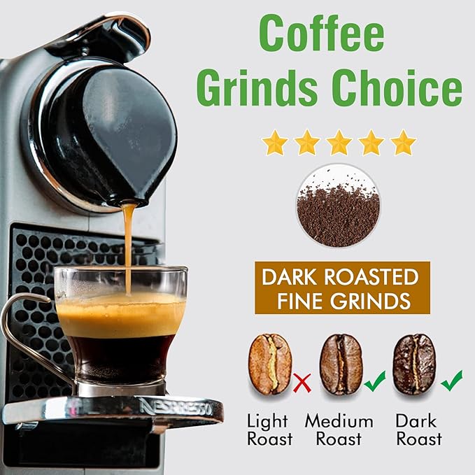 CAPMESSO Reusable Capsules for Nespresso OriginalLine, 6pcs Refillable Pods - Stainless Steel Coffee Pods Compatible with Nespresso OriginalLine Machine (6 Pods + 100 Lids + Wood Storage Tray)
