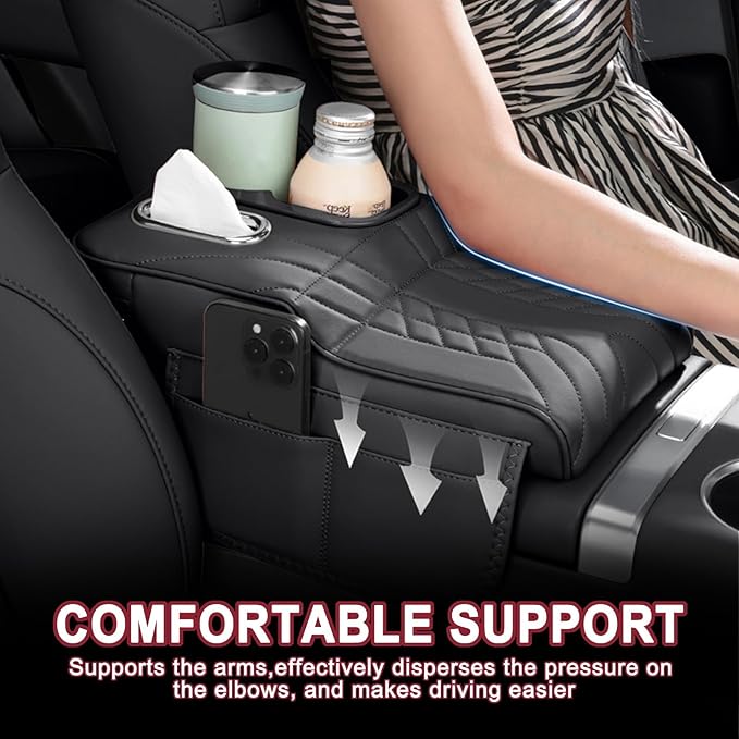 Car Armrest Cover for BMW M440i 2020 2021 2022 2023 2024 2025 2026, Center Console Cover Mat Armrest Seat Box Cover Cushion Console Pad Interior Accessories,E