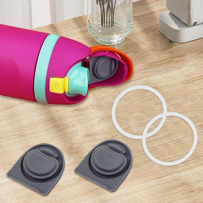 2 Sets Replacement Stopper and O Ring Gasket Compatible with Owala FreeSip 24oz 32oz,Water Bottle Lid Insert Cap Rubber Seal Parts for Owala 16/19/24/32/40oz Mouthpiece Accessories