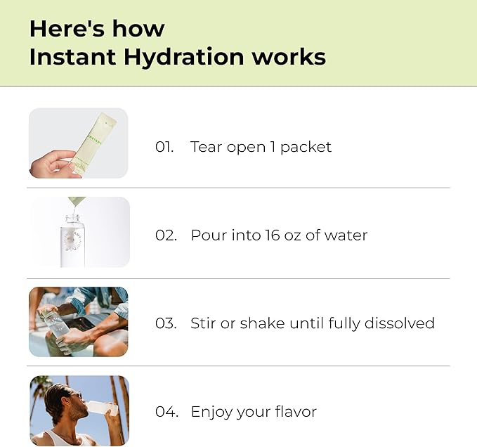 Instant Hydration Electrolytes Powder Packets - Lemon Lime Drink Mix - Zero Sugar - Keto, Vegan, Gluten-Free, Non-GMO - Boost Recovery, Brain Health, Muscle & Tissue Support- 30 Sticks
