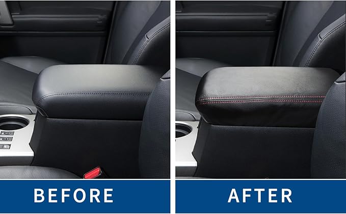Compatible with Center Console Armrest Cover for Toyota 4Runner 5th Gen 2010-2023 Leather Arm Rest Storage Box Lids Cushion Protector Pad