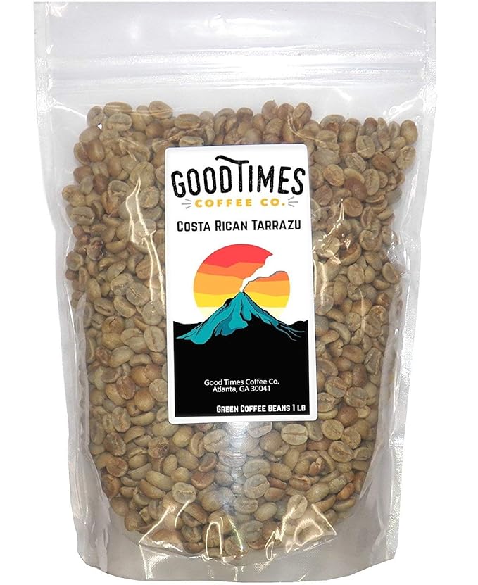 Good Times Coffee Co. Green Unroasted Coffee Beans, Costa Rican Tarrazu (1 Pound)