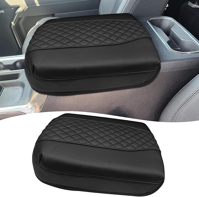 Xaido Center Console Armrest Cover for Chevy Silverado/GMC Sierra 2019-2026 & Tahoe/Suburban/Yukon 2021-2026, Bucket Seat Console Arm Rest Cushion Protective
