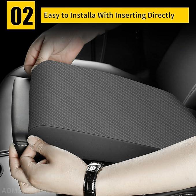 AOMSAZTO Console Covers for 2013-2018 Nissan Altima Carbon Fiber