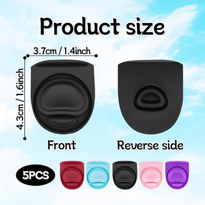 Rubber Seal Replacement Stopper Compatible with Owala Freesip16/19/24/32/40oz Spout Lid,5 Pcs Water Bottle Gasket Silicone Cap Insert Gasket Stopper Replacement Parts Accessories (5 Colors 7)