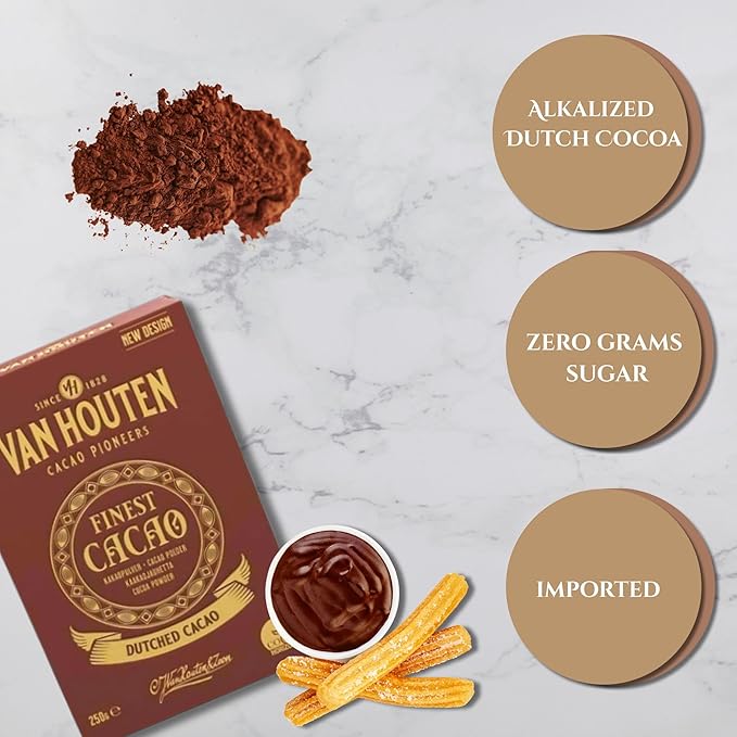 Van Houten Dutched Cocoa 8.8 Ounce Box (Pack of 3)