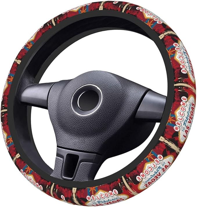 Neoprene Steering Wheel Cover Welcome to The Fabulous Las Vegas Car Steering Wheel Cover Universal Fit for Most Cars