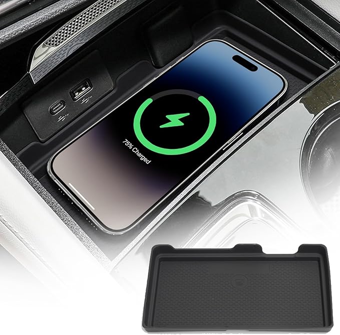 Center Console Wireless Charging Mat for Buick Envision 2024 2025, Console Charger Silicone Protective Non-Slip Pad Anti-Dust Liner Waterproof Mat for Buick Envision Accessories