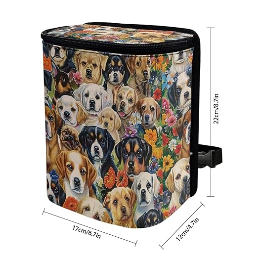 DISNIMO Kawaii Puppy Dog Car Trash Can Easy-to-Install Car Accessory Interior, Leak-Proof Car Garbage Can Bin Organizer Storage Bag for the Back Seat of Any Cars, Sedans, SUVs & Trucks