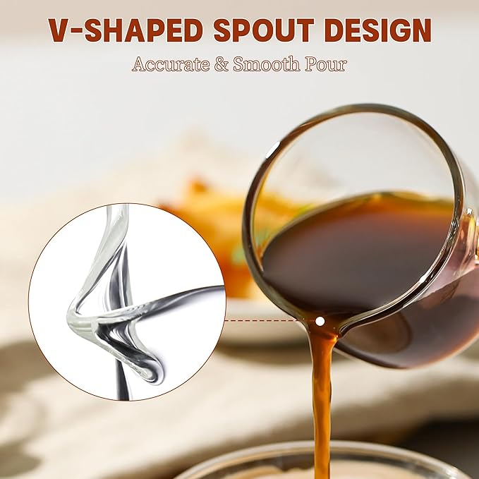 Espresso Cups, Glass Coffee Espresso Cups with Pour Spout, 4 oz, Clear, Set of 2 (Set of 2)