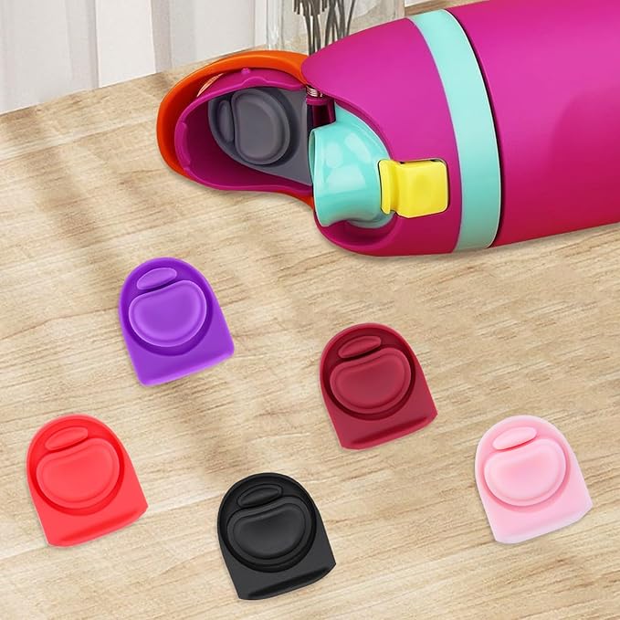 Replacement Seal Stopper Compatible with Owala FreeSip 16oz,5 Pcs Water Bottle Top Gasket Lid for Owala 16/19/24/32/40oz Seal Mouth Cap Silicone Stopper Parts Insert Accessories