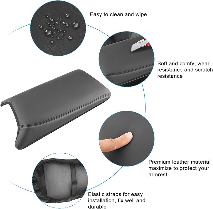 SXCY for 2025 2026 BMW X3 Armrest Cover for 2025 2026 BMW X3 (30 / M50 xDrive) Accessories 2025 2026 X3 Center Console Cover 2025 2026 X3 Middle Console Cover (Thin Cover with Black Line)