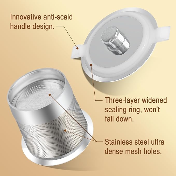 Reusable K Cups Campatible with Keurig 1.0 Coffee Maker,Stainless Steel Reusable Coffee Pods with Heat Resistant Handles Innovative Design (1Pack)