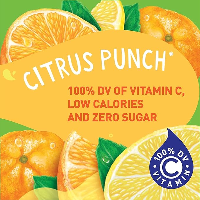 SINGLES TO GO! Tampico Drink Mix Packets, Citrus Punch, Zero Sugar, Low Calorie, 100% DV of Vitamin C per Serving, Convenient, On-The-Go Water Enhancers, 6 Count (Pack of 3)