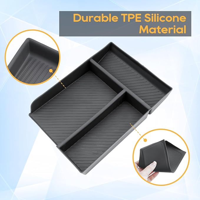 LFOTPP for 2024 2025 2026 CX-90 CX-70 Center Console Organizer for 2024 2025 2026 CX-90 CX-70 Middle Armrest Storage Tray Insert Non-Slip 2PCS CX-90 CX-70 Accessories