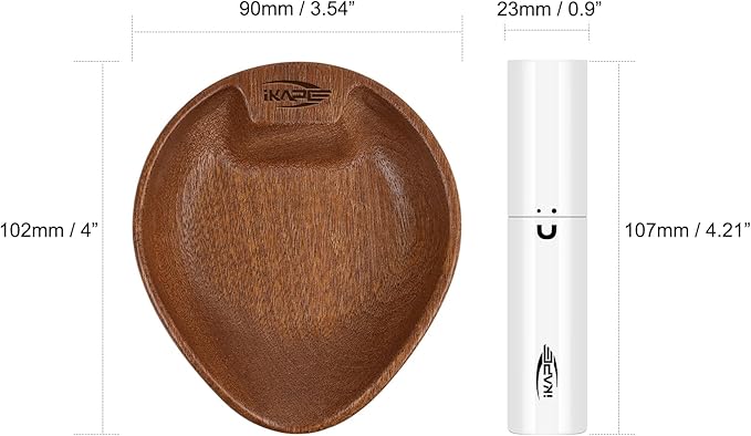 IKAPE Wooden Coffee Bean Dosing Cup and Spray Bottle Kit for Espresso, Coffee Bar Accessories for Reducing Coffee Power Static, Dosing Tray for Coffee or Tea, Sugar(White)