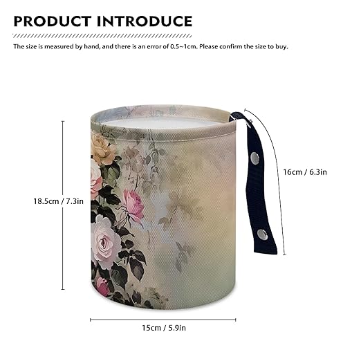 Car Trash Can with Hanging for Back Seat, Car Accessories for Women Men Automotive Garbage Cans Vehicle Trash Can for Truck SUVTradition Flower