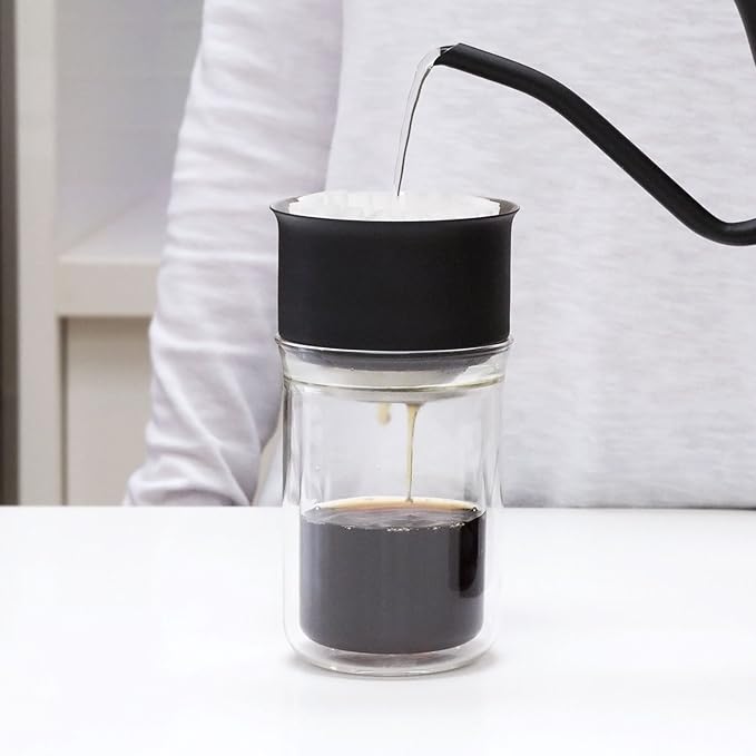 Fellow Stagg Tasting Glasses for Coffee and Tea Mug - Handblown Borosilicate Glass, Insulated Double Wall For Pour Over Mug, 10 oz (Set of Two)
