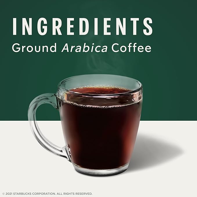 Starbucks Ground Coffee,Dark Roast Hot or Iced Coffee,Caffè Verona,18 oz,(Pack of 2)