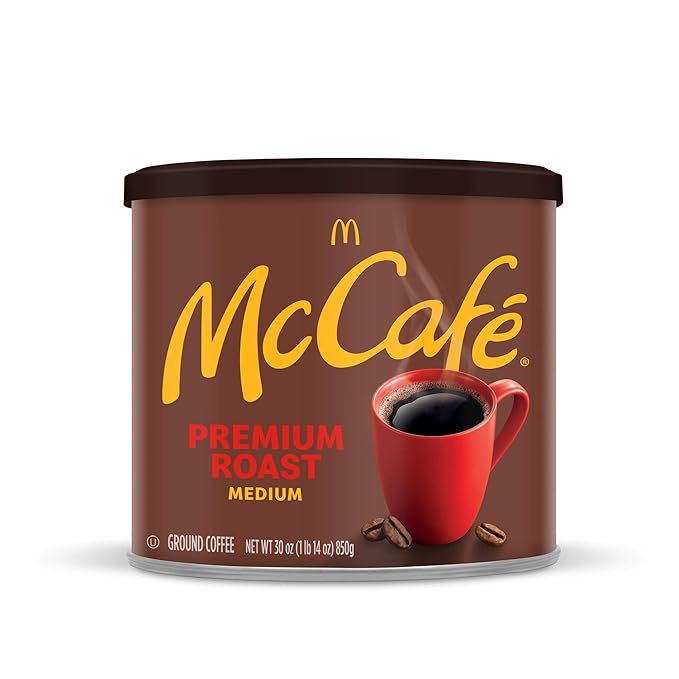 McCafe Premium Roast, Medium Roast Ground Coffee, 30 oz Canister (Pack of 2)