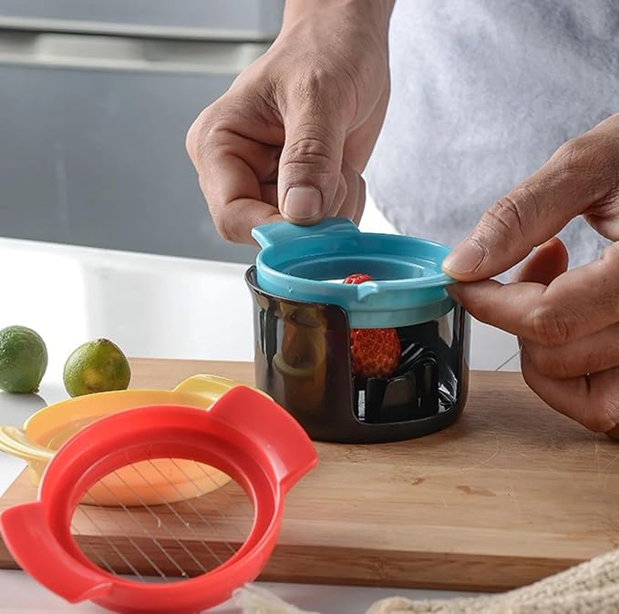 Egg Slicer, 3-In-1 Stainless Wire Egg Slicer, Suitable for Hard Boiled Eggs, Soft Fruit, Cutting out Regular and Beautiful Shapes