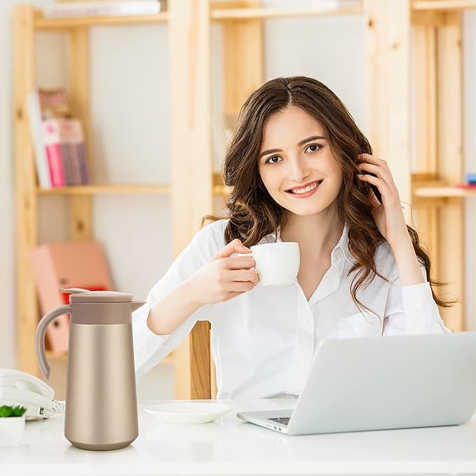 28oz Coffee Carafe Airpot Insulated Coffee Urn Stainless Steel Vacuum Thermal Pot Flask for Coffee, Hot Water, Tea, Hot Beverage