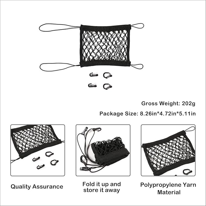 Car Seat Storage Hanging Bag Fit Toyot@a FJ Cruiser 2007-2021 Car Mesh Organizer Front Seat Hanging Car Organizers Storage Netting Pouch Seat Back Net Bag Mesh Backseat Organizer with Hook Accessories