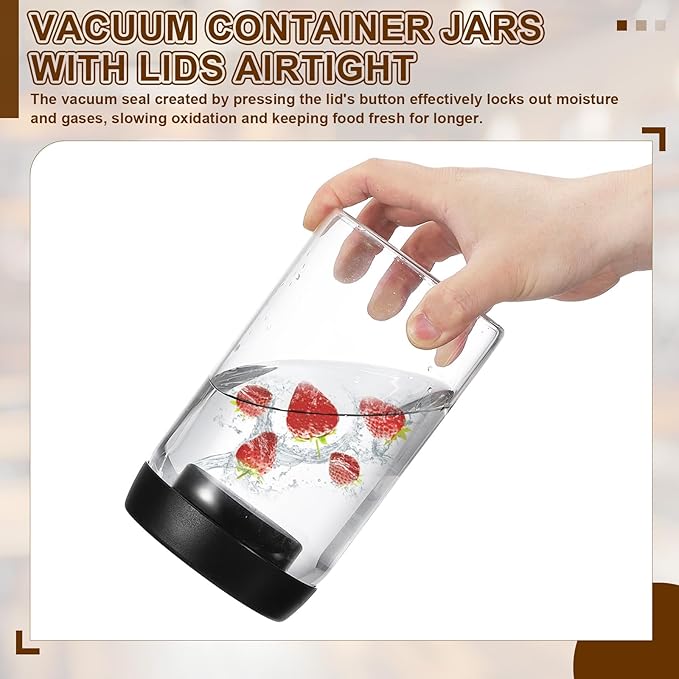 uxcell Coffee Vacuum Container, 1200ml/40oz Glass Coffee Bean Storage Container with Lids for Spices Biscuits Loose Leaf Tea, Black Gold Tone