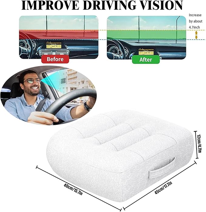 Super Thicken Car Seat Cushion for Adults/Office Chair Cushions/Butt Pillow for Car Long Sitting,Portable Car Seat Pad Fatigue Relief Suitable for Trucks,Cars,Office Chairs,Wheelchairs（White）