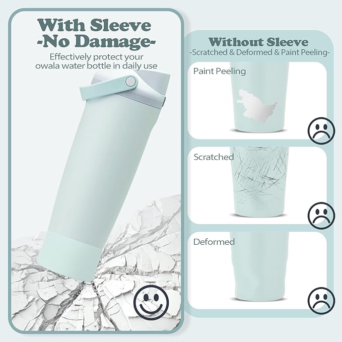2PCS Silicone Boots for Owala 30oz & 40oz FreeSip Sway Bottles & Tumblers – Non-Slip, Scratch-Resistant, Stability Enhancer for Owala Accessories (Summer Paradise)