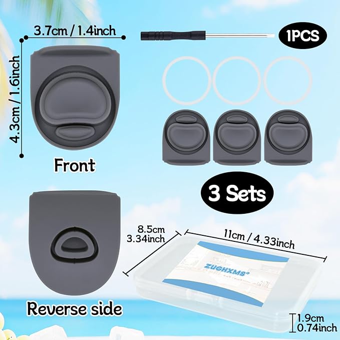 3 Sets Replacement Seal Stopper and O Ring Gasket Compatible with Owala FreeSip 24oz 32oz,Water Bottle Lid Insert Cap Rubber Seal Parts for Owala 16/19/24/32/40oz Mouth Piece Accessories Z3K1