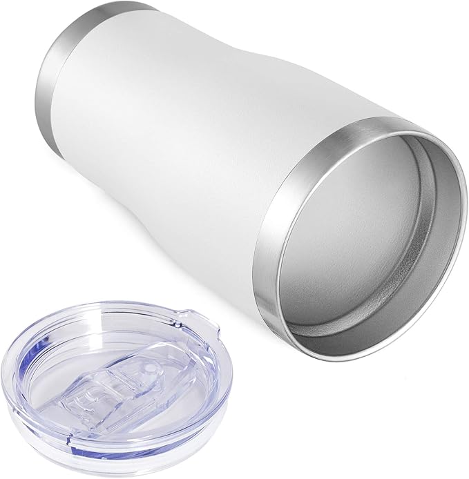 VEGOND 20oz Tumbler Stainless Steel Tumbler Cup with Lid And Straw Vacuum Insulated Double Wall Travel Coffee Mug(White 1 Pack)