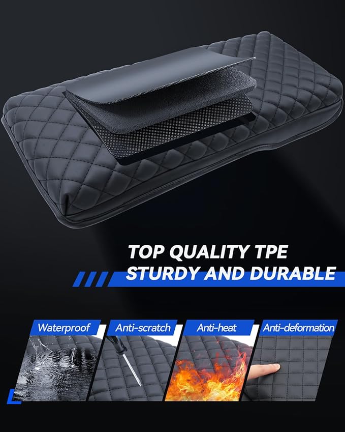 Armrest Cover for 2025 2026 Toyota Camry (LE/SE/XLE/XSE) Accessories Center Console Middle Lid Pad Protector for Car Elbow Rest-Padded
